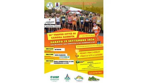 14° Trofeo Città di Canosa Sannita: Programma, Percorso e Iscrizioni
